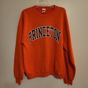 Champion Princeton University Sweatshirt Adult Size Medium Orange Pullover Logo